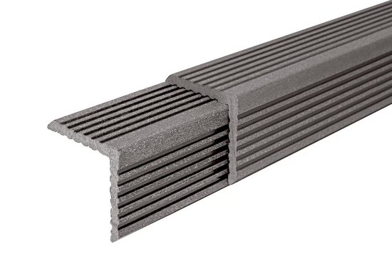 Уголок ДПК наружный 57x57x3000 мм серый