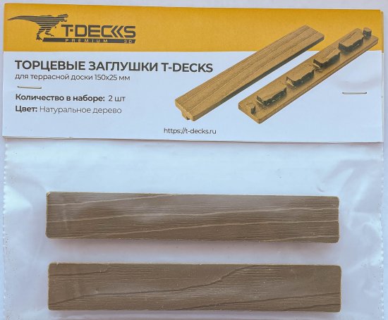 Заглушка T-Decks 25x150 мм цвет натуральное дерево