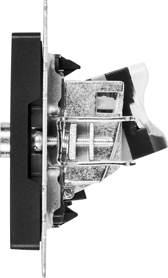 Розетка TV двойная встраиваемая IEK Brite РТВ/РК12-БрЧ RJ45 UTP cat 5e цвет черный