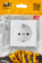 Розетка встраиваемая IEK Brite РС11-1-0-БрБ с заземлением цвет белый