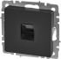 Компьютерная розетка встраиваемая IEK Brite РК10-БрЧ RJ45 UTP cat 5e цвет черный