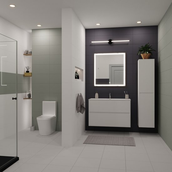 Плитка облицовочная Lavelly Monocromo black 600x300x9 мм (10 шт.=1,8 кв.м)