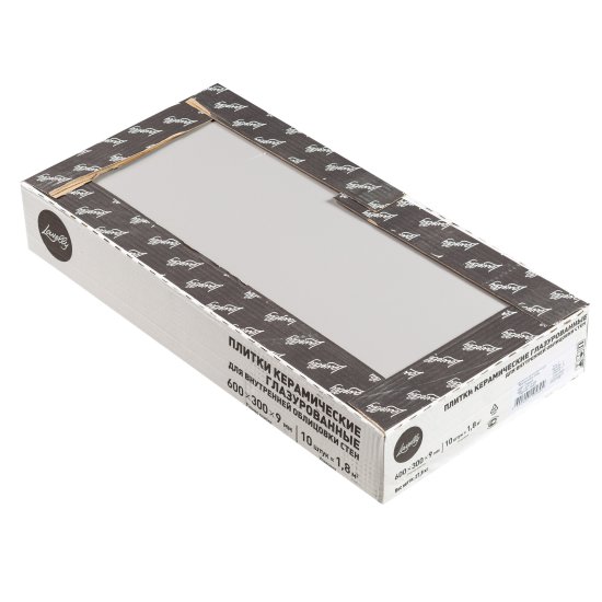 Плитка облицовочная Lavelly Monocromo Gray 600x300x9 мм (10 шт.=1,8 кв.м)