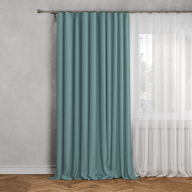 Штора на ленте Рим 200x310 см цвет бирюзовый Celadon 2