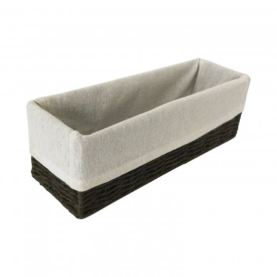 Корзина для хранения 30x10x10 см бумага цвет графит