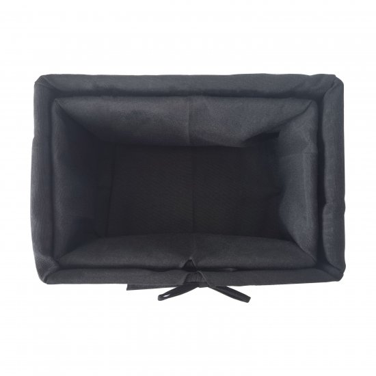 Корзина для хранения 34x24x15 см, 30x20x13 см полиэстер цвет черный 2 шт
