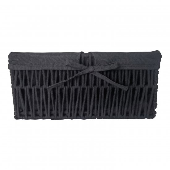 Корзина для хранения 34x24x15 см, 30x20x13 см полиэстер цвет черный 2 шт