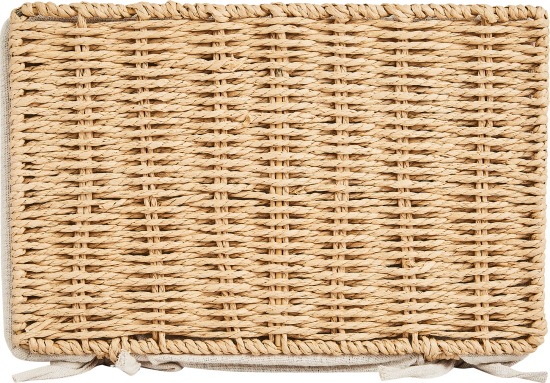 Корзина с крышкой для хранения 24x10.5x14 см бумага цвет бежевый 3 шт