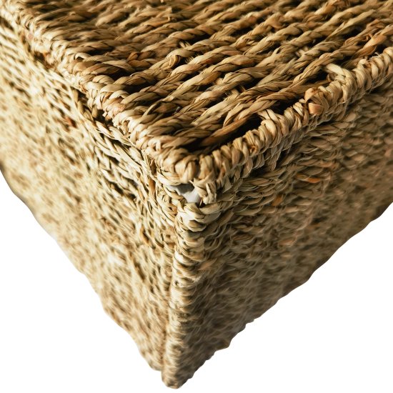 Корзина с крышкой для хранения 55x21x38 см водоросли цвет натуральный