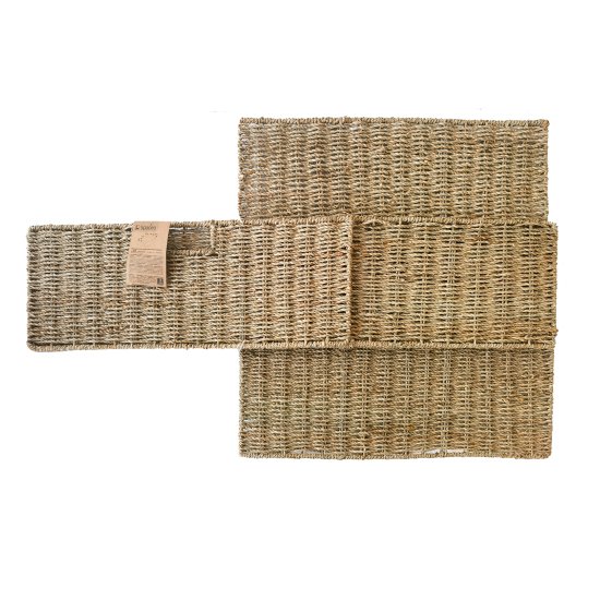 Корзина с крышкой для хранения 55x21x38 см водоросли цвет натуральный