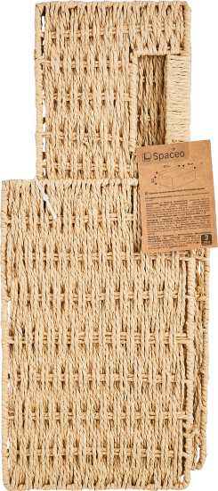 Корзина с крышкой для хранения 30x15x18 см бумага цвет бежевый