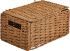 Корзина с крышкой для хранения 30x15x18 см бумага цвет коричневый