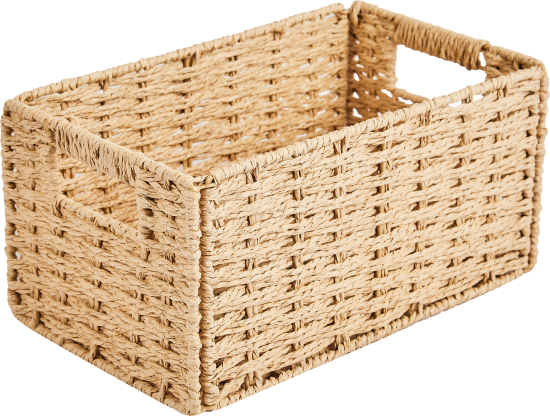 Корзина для хранения 30x15x18 см бумага цвет бежевый