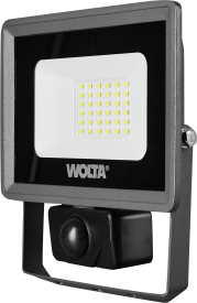 Прожектор светодиодный уличный Wolta WFL-30W/08S 30 Вт 5700 К IP65 нейтральный белый свет с датчиком движения