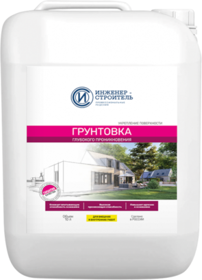 Грунтовка глубокого проникновения Инженер-Строитель 10 л