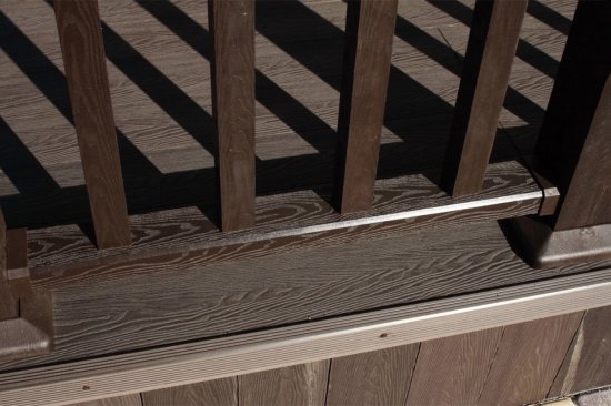 Перила прямоугольные ДПК 45x92x3000 мм венге