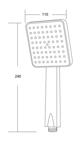 Лейка для душа Esko Somma SSP02BQ 1 режим цвет черный матовый
