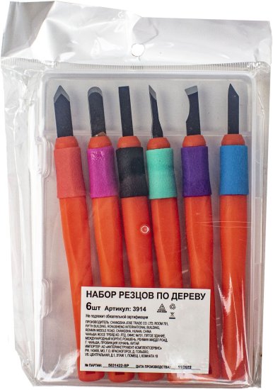 Набор резцов по дереву 3914, 6 шт.