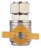 Кран шаровой газовый Tiemme 1/2 ВР(г) х 1/2 НР(ш) бабочка угловой
