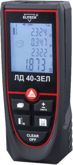 Дальномер лазерный Elitech 40Л-ЗЕЛ, 40 м
