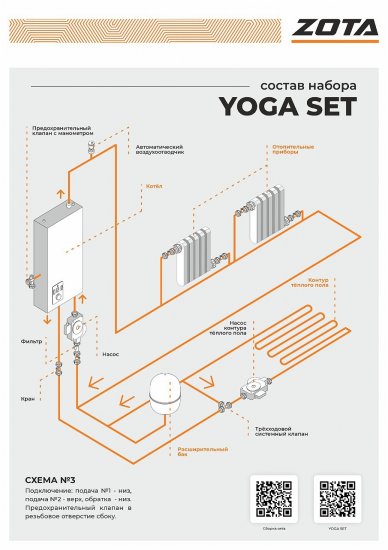 Электрический котел 9 кВт Zota YOGASET-9 220 В одноконтурный настенный