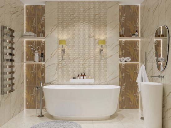 Плитка напольная Azori Forest Naturale 42x42 см 1.23 м² матовая цвет бежевый мрамор