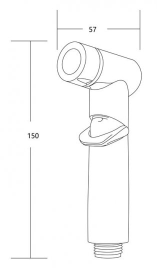 Лейка для гигиенического душа Esko Annecy HHS20W 1 режим цвет белый матовый
