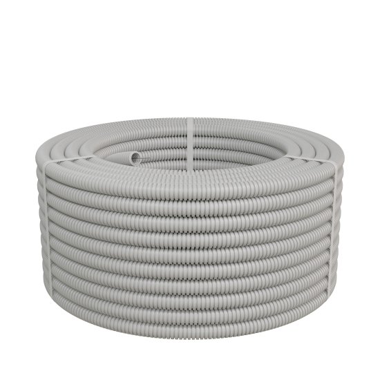 Труба гофрированная Lexman ПВХ D20 мм 50 м легкая цвет серый