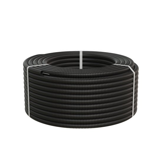 Труба гофрированная Lexman ПНД D16 мм 50 м легкая цвет черный