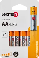 Батарейка алкалиновая Lexman АА 4 шт.