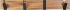 Вешалка настенная Ply 4 крючка 49.5x7 см цвет черный