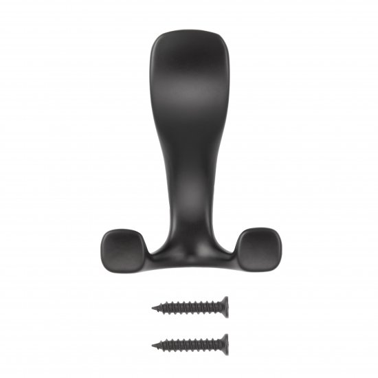 Мебельный крючок N00-N00-MB 10 см ЦАМ черный