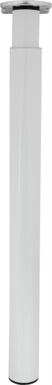Ножка для мебели телескопическая круглая Edson ⌀50 мм высота 710-1100 мм белая