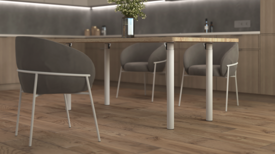 Ножка для мебели телескопическая круглая Edson ⌀50 мм высота 710-1100 мм белая