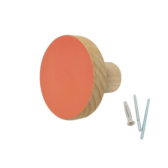 Вешалка настенная Rondo Coctail 1 крючок 6x6x4.7 см цвет красный