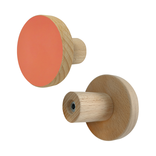 Вешалка настенная Rondo Coctail 1 крючок 6x6x4.7 см цвет красный