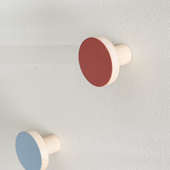 Вешалка настенная Rondo Coctail 1 крючок 6x6x4.7 см цвет красный