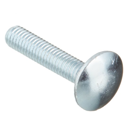 Болт мебельный оцинкованный 6х30 мм DIN 603 полусферическая головка с гайкой (10 шт.)