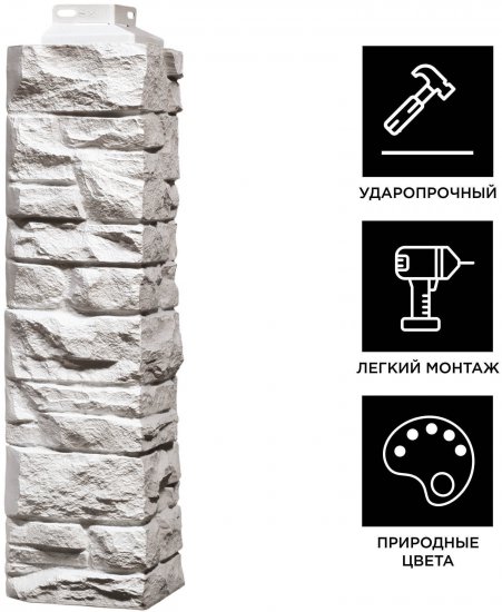 Угол наружный Fineber Скала цвет белый