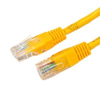 Патч-корд компьютерный UTP CAT5e 4х2х0,51 мм PVC Ripo желтый (1 м)