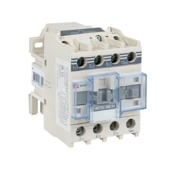 Контактор модульный EKF PROxima КМЭ (ctr-s-25-220) 230-240 В 25 А тип AC 1НО малогабаритный