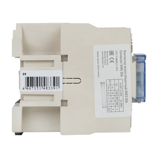 Контактор модульный EKF PROxima КМЭ (ctr-s-25-220) 230-240 В 25 А тип AC 1НО малогабаритный