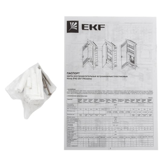 Основание слаботочного щита EKF PROxima Nova пластиковое IP40 305х548х87 мм 36 модулей 3 габарит с монтажной платой