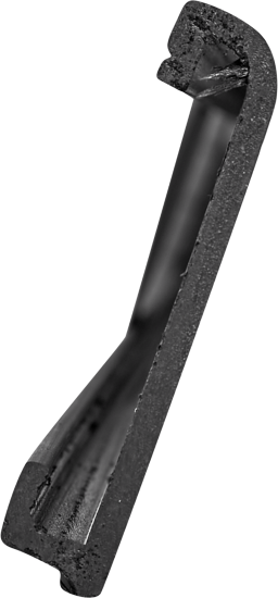 Плинтус напольный Atrium РМ полистирол ударопрочный цвет черный 2000x16x80 мм