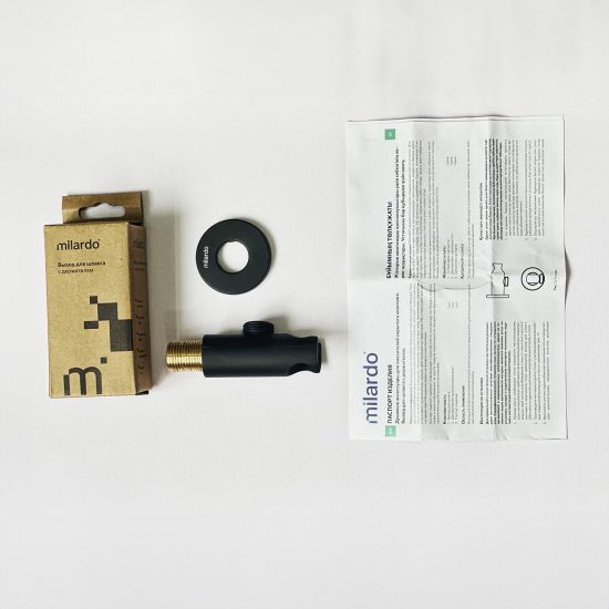 Подключение для душевого шланга Milardo Dale DALBL00M62 цвет черный матовый