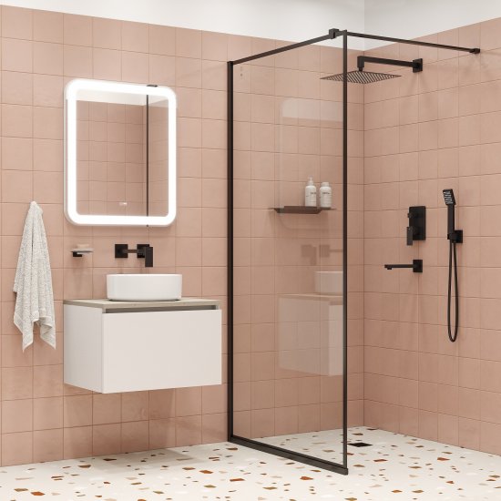 Душевая система Iddis Folk FOLBL03i68 скрытого монтажа цвет черный матовый