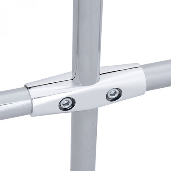 Соединитель 3-х труб ⌀25 хром