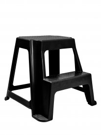 Табурет-стремянка пластиковая Rosenberg 44x45x47 см каркас пластик цвет черный