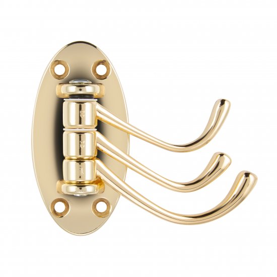 Мебельный крючок N00-N00-KG 10 см ЦАМ золото