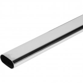 Труба овальная ⌀30x15 мм L-1000 мм 0.6 мм хром